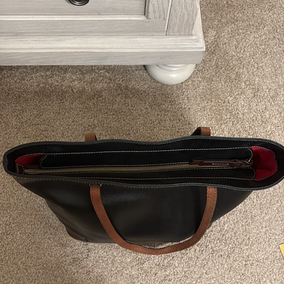 Dooney & Bourke Black and Brown Tote Bag - Picture 3 of 9